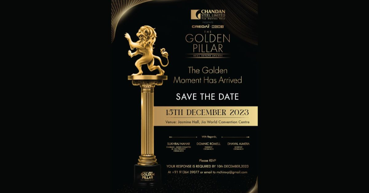 CREDAI-MCHI Golden Pillar Awards, THE “OSCARS” OF THE REAL ESTATE IS BACK